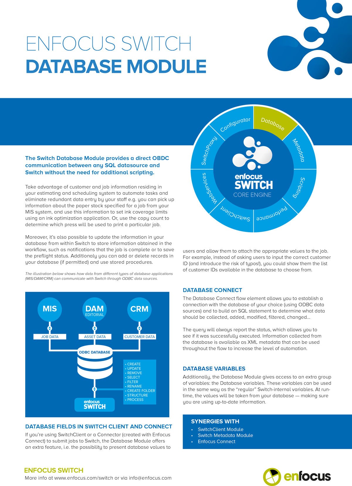 Enfocus Switch Database Module